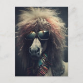 Pony met Clown Haar en Zonnebril Briefkaart (Voorkant)