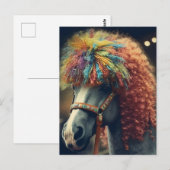Pony Met Clownhaar Briefkaart (Voorkant / Achterkant)