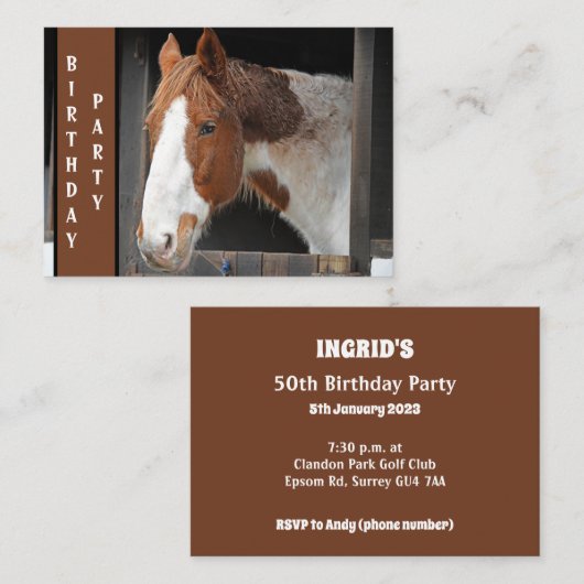 Pony met gemberkleurige vacht op boerderij Gewoon Notitiekaartje (Voorkant / Achterkant)