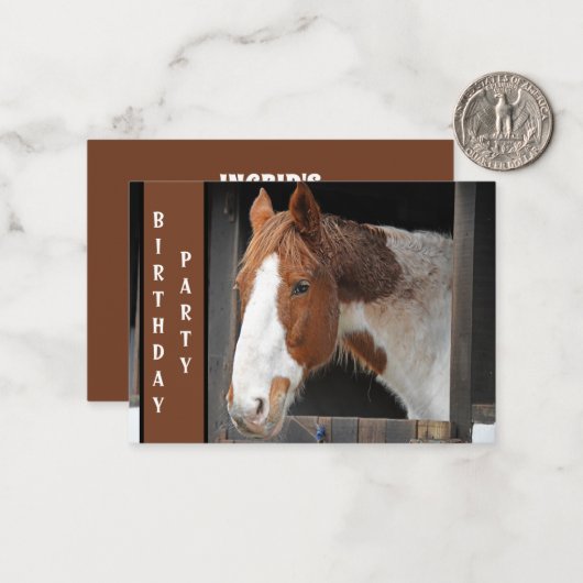 Pony met gemberkleurige vacht op boerderij Gewoon Notitiekaartje (Voorkant / Achterkant in situ)