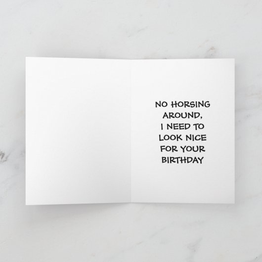 PONY MET HAAR DELEMA=VERJAARDAG KAART (Binnen)