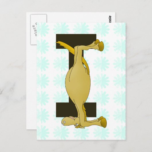 pony monogram I zazzle no shadow.png Briefkaart (Voorkant / Achterkant)