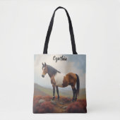 Pony op een hei tote bag (Voorkant)