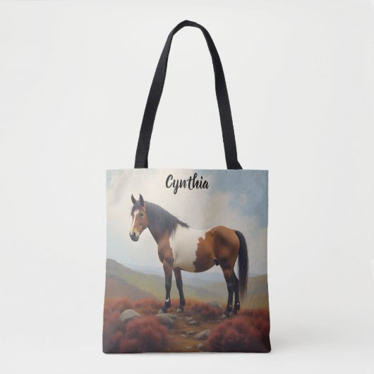 Pony op een hei tote bag (Voorkant)
