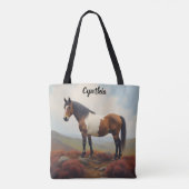 Pony op een hei tote bag (Achterkant)