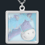 Pony paard blauw waterverf kunst ketting<br><div class="desc">Prachtig blauw Pony grillige waterverf kunst ketting Uniek ontwerp en schilderij van Sarah Trett.</div>