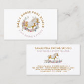 Pony Paardenspelbloemen Visitekaartje (Voorkant / Achterkant)