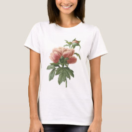 pony (Paeonia sp.) van Redouté T-shirt