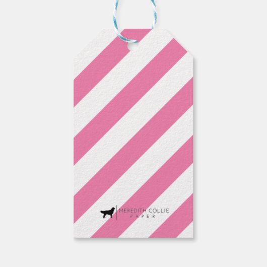 Pony Party Gepersonaliseerde Gift Label Roze Cadeaulabel (Achterkant)