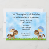 Pony Party verjaardagsuitnodigingen voor jongens Kaart (Voorkant)