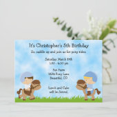 Pony Party verjaardagsuitnodigingen voor jongens Kaart (Staand voorkant)