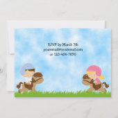 Pony Party verjaardagsuitnodigingen voor meisjes e Kaart (Achterkant)