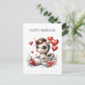 Pony Piloot Verjaardag Briefkaart (Staand voorkant)