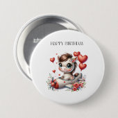 Pony Piloot Verjaardag Ronde Button 7,6 Cm (Voorkant /achterkant)