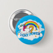 Pony Power Unicorn Classic Button (Voorkant /achterkant)