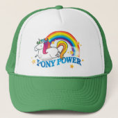 Pony Power Unicorn Trucker Pet (Voorkant)
