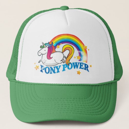 Pony Power Unicorn Trucker Pet (Voorkant)