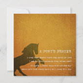 PONY PRAYER 5.25 x 5.25 card Kaart (Voorkant)