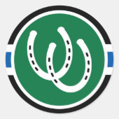 Pony Pride Flag Ronde Sticker (Voorkant)