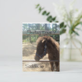 pony-profiel briefkaart (Staand voorkant)