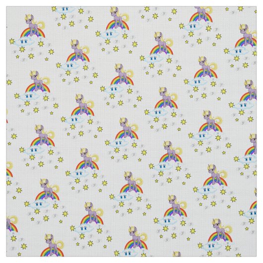 Pony regenboogwolken stof (Swatch)