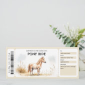 Pony Ride Gift Certificate Kaart (Staand voorkant)