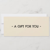 Pony Ride Gift Certificate Kaart (Achterkant)