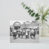 Pony Riders op Coney Island, 1904 Briefkaart (Staand voorkant)