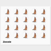 Pony Rode Partij Ronde Sticker (Vel)