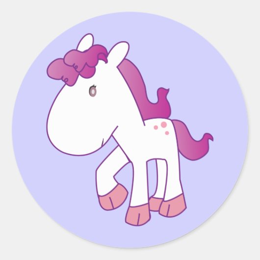 Pony Ronde Sticker (Voorkant)
