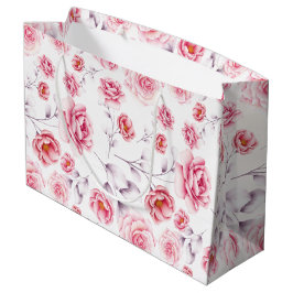 pony roze bloem botany tekening  patroon groot cadeauzakje