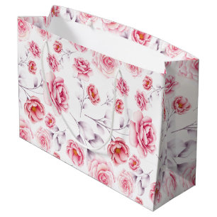 pony roze bloem botany tekening patroon groot cadeauzakje