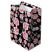 pony roze floral  bodempatroon medium cadeauzakje (Achterkant Gekanteld)