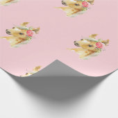 Pony roze ompakpapier cadeaupapier (Hoek)