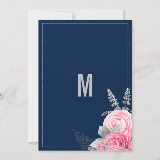 Pony roze zilverglitter marinesulfond bruin bruilo kaart (Achterkant)
