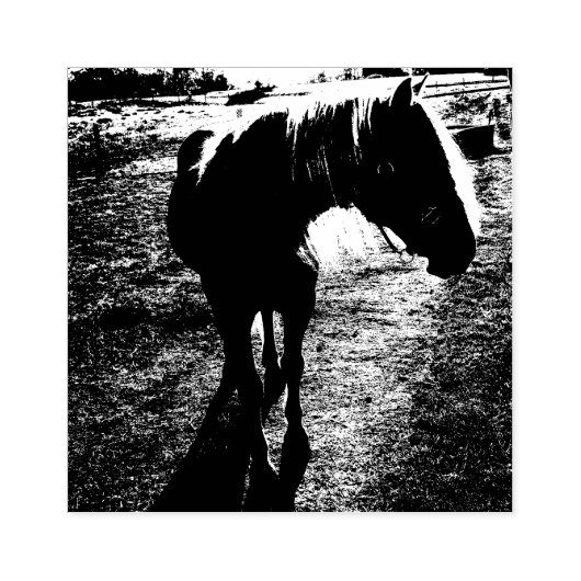 Pony Silhoueted Rubber Stamp Rubberstempel (Afrduk)