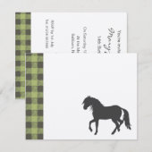 Pony Silhouette Birthday Party Invitation Kaart (Voorkant / Achterkant)