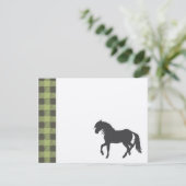 Pony Silhouette Birthday Party Invitation Kaart (Staand voorkant)