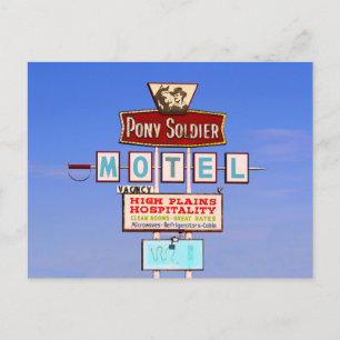 Pony Soldier Motel Sign, Tucumcari, N.M. Briefkaart