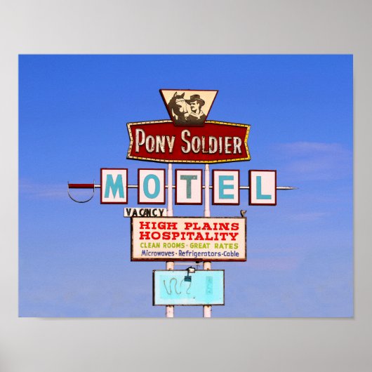 Pony Soldier Motel Sign, Tucumcari, N.M. Poster (Voorkant)