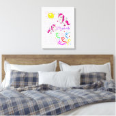 Pony Sun met verrekend Canvas afdrukken (Insitu (Slaapkamer))