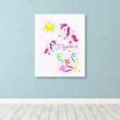 Pony Sun met verrekend Canvas afdrukken (Insitu (Houten vloer))