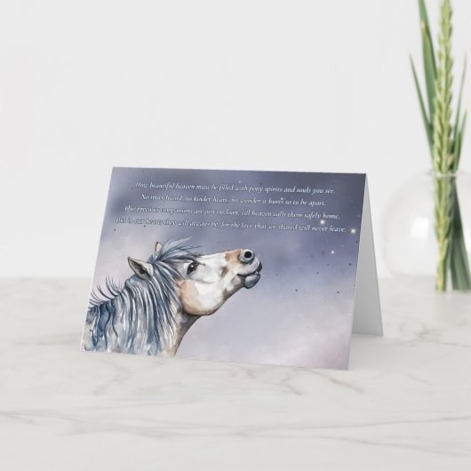 Pony Sympathie Verlies van Pony pony's in de hemel Kaart (Voorkant)