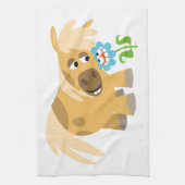 Pony Tender Cartoon en Vloerkeukenhanddoek Theedoek (Verticaal)