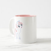 Pony Tweekleurige Koffiemok (Voorkant links)