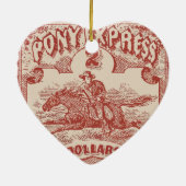 Pony Uitdrukkelijke  stempel Keramisch Ornament (Achterkant)