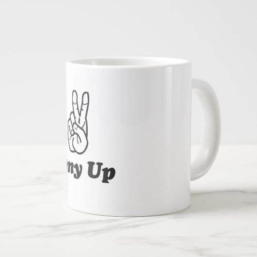 Pony-up uw ochtenden! grote koffiekop (Voorkant rechts)