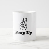 Pony-up uw ochtenden! grote koffiekop (Voorkant)