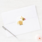 Pony van de cartoon en ventilatorsticker ronde sticker (Envelop)