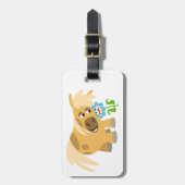 Pony van de Cartoon van de aanbesteding en het ven Bagagelabel (Voorkant verticaal)